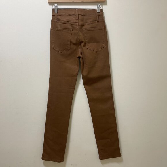 Frame Le Sylvie Slender Straight Coated High-Rise Jeans sz 25 - Picture 13 of 16